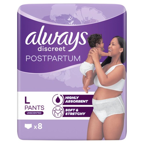 Always Discreet Postpartum and Adult Incontinence Pants Size L thumbnail 2
