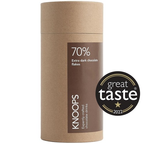 Knoops 70% Extra Dark Hot Chocolate Flakes Tube thumbnail 2