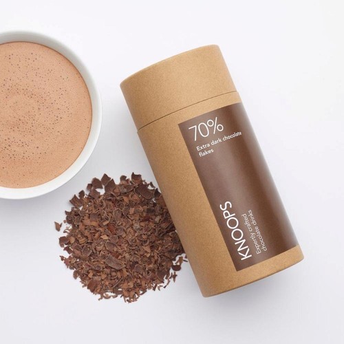Knoops 70% Extra Dark Hot Chocolate Flakes Tube thumbnail 3