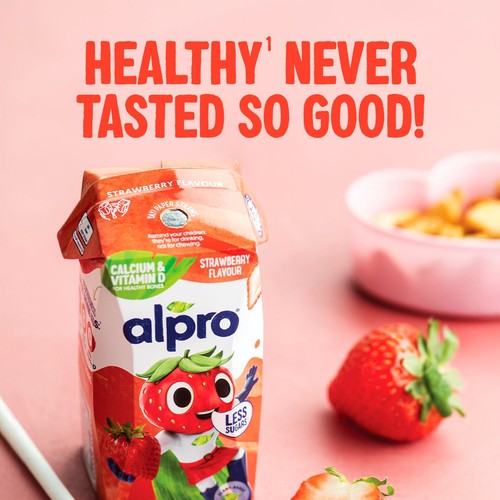 Alpro Kids Soya Strawberry Long Life Drink thumbnail 3
