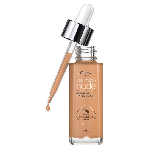 L'Oreal Paris True Match Plumping Tinted Skin Serum, 6-7 Tan