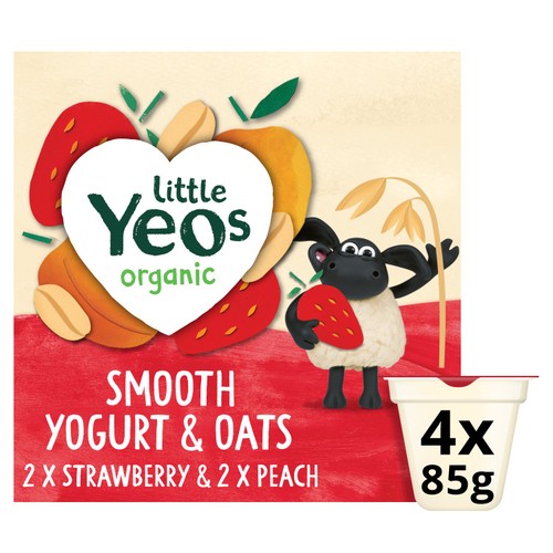 Yeo Valley Little Yeos Organic Strawberry & Peach with Oats