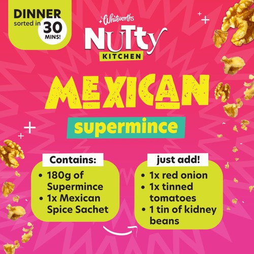 Whitworths Nutty Kitchen Plant Based Mexican Mince thumbnail 2