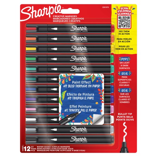 Sharpie Acrylic Paint Marker Pens Assorted Colours