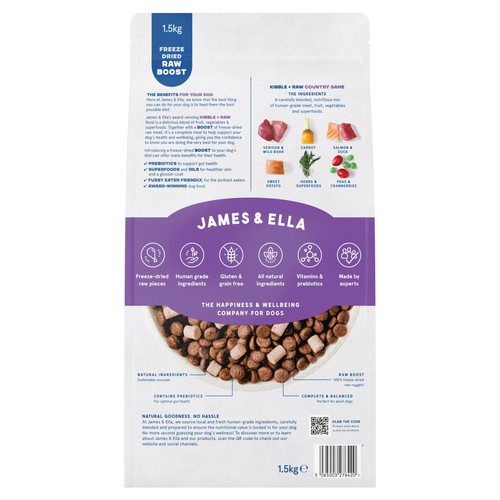 James & Ella Raw Kibble + Freeze Dried Game Dry Dog Food thumbnail 3