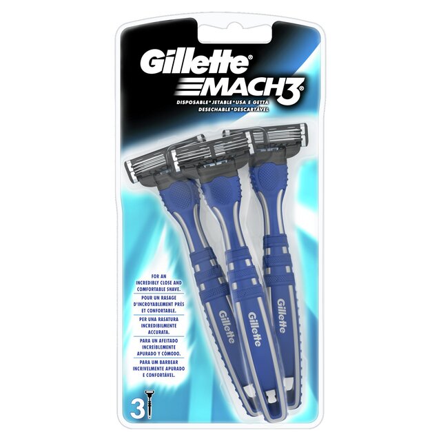 Gillette Mach 3 Men's Disposable Razors thumbnail 2