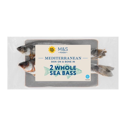 M&S 2 Whole Sea Bass
