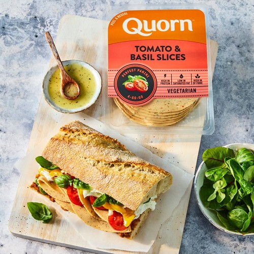 Quorn Tomato & Basil Vegetarian Deli Slices thumbnail 2