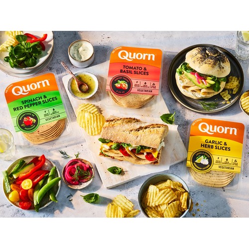 Quorn Tomato & Basil Vegetarian Deli Slices thumbnail 3