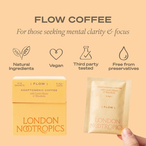 London Nootropics Flow Adaptogenic Coffee with Lion's Mane and Rhodiola thumbnail 5