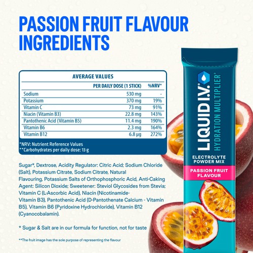LIQUID IV Hydration Passion Fruit Electrolytes  thumbnail 4