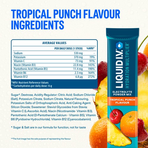 LIQUID IV Hydration Tropical Punch Electrolytes  thumbnail 4