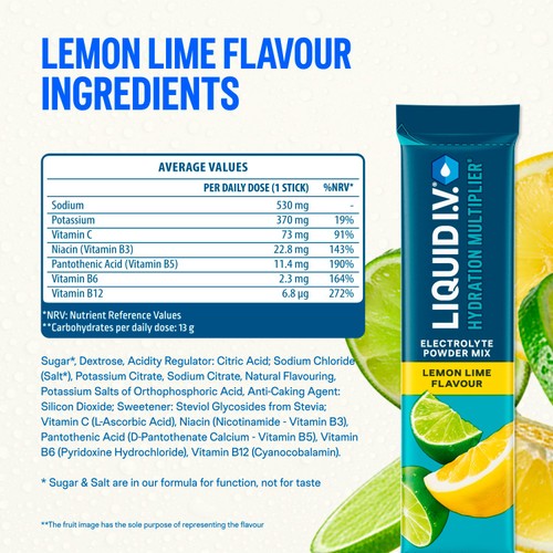 LIQUID IV Hydration Lemon Lime Electrolytes  thumbnail 5
