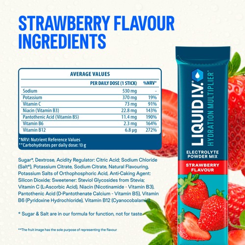 LIQUID IV Hydration Strawberry Electrolytes  thumbnail 4
