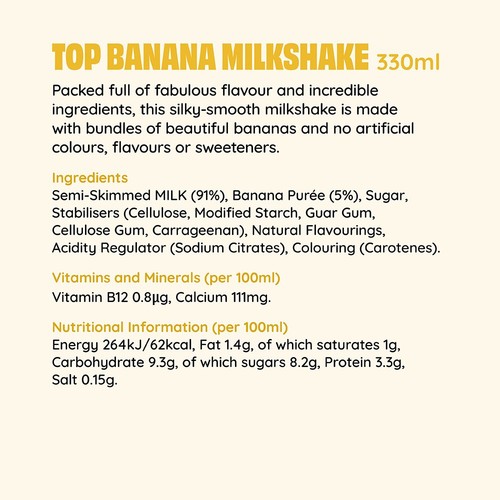 Shaken Udder Top Banana Flavoured Milkshake thumbnail 5
