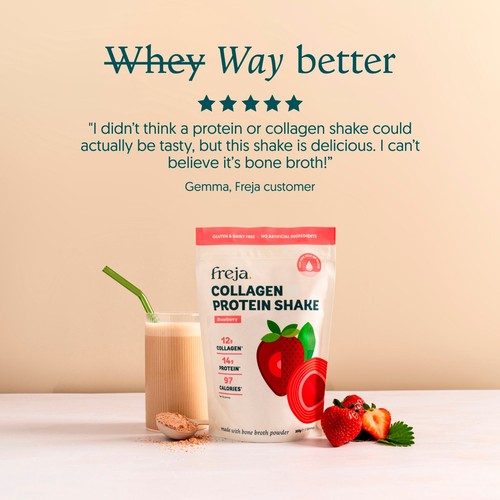 Freja Collagen Protein Strawberry Shake thumbnail 5