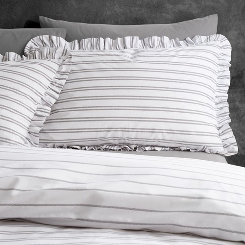 Style Sisters Frill Stripe Single Duvet Set thumbnail 3
