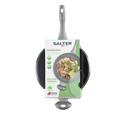 Salter Marblestone 28cm Wok Grey