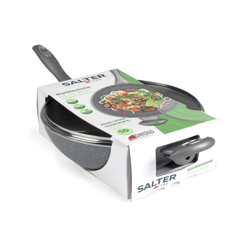 Salter Marblestone 28cm Wok Grey thumbnail 3
