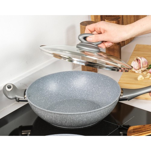 Salter Marblestone 28cm Wok Grey thumbnail 5