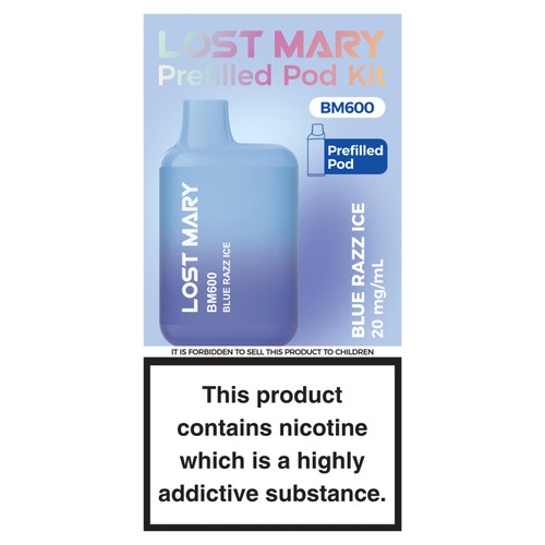 Lost Mary Vape BM600 Prefilled Kit - Blue Razz Ice