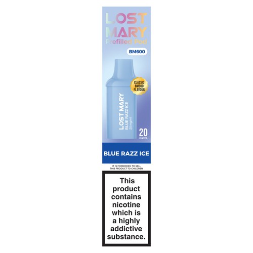 Lost Mary Vape BM600 Prefilled Pod x2 - Blue Razz Ice