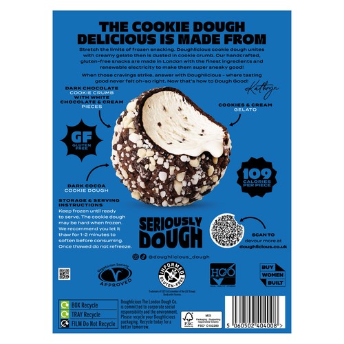 Doughlicious Cookies & Cream Cookie Dough & Gelato Bites thumbnail 2