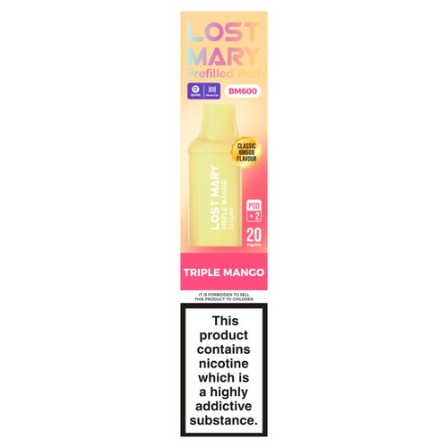 Lost Mary Vape BM600 Prefilled Pod x2 - Triple Mango
