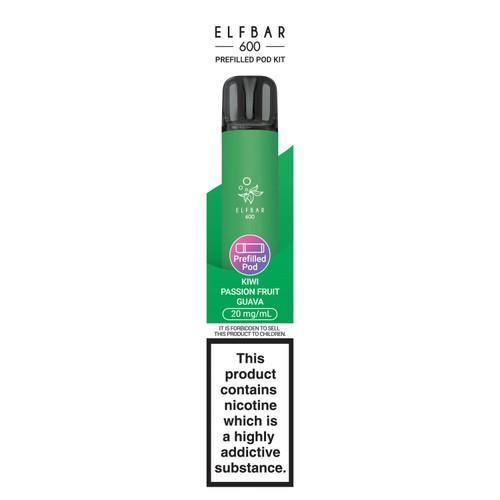 Elfbar Vape 600 Rechargeable Prefilled Kit - Kiwi Passionfruit Guava