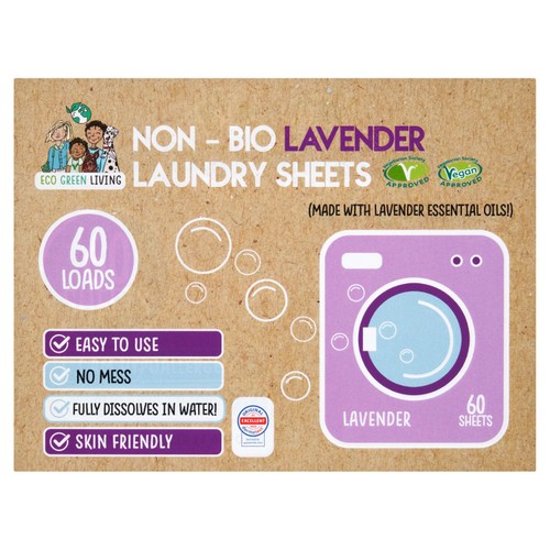 Eco Green Living Non-Bio Laundry Sheet Lavender