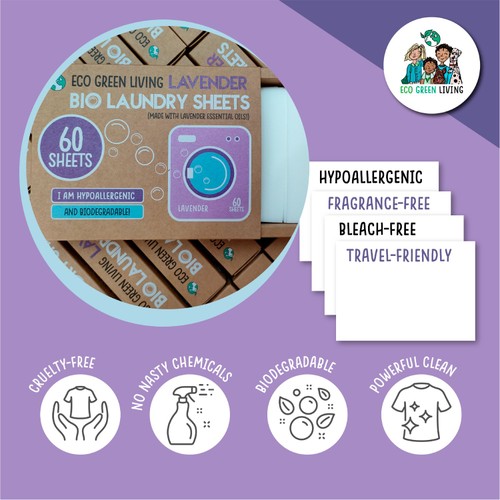 Eco Green Living Non-Bio Laundry Sheet Lavender thumbnail 5