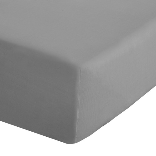 Catherine Lansfield Easy Iron Percale King Fitted Sheet Grey