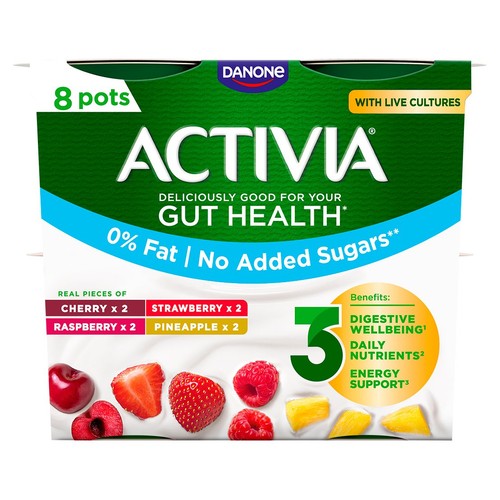 Activia Strawberry Raspberry Cherry Pineapple Yoghurt thumbnail 2