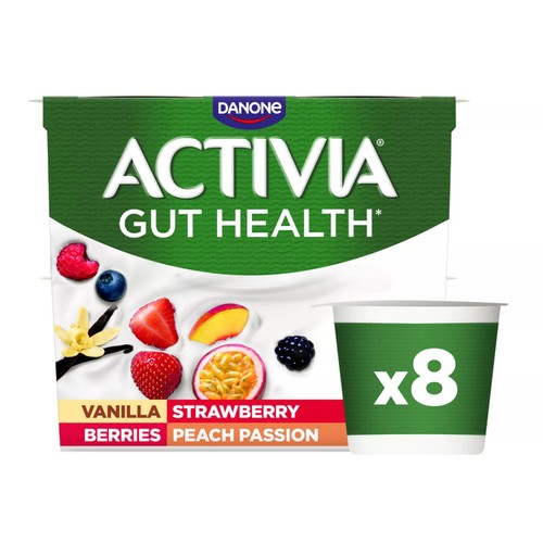 Activia Strawberry Vanilla Peach Passion Berries Yoghurt