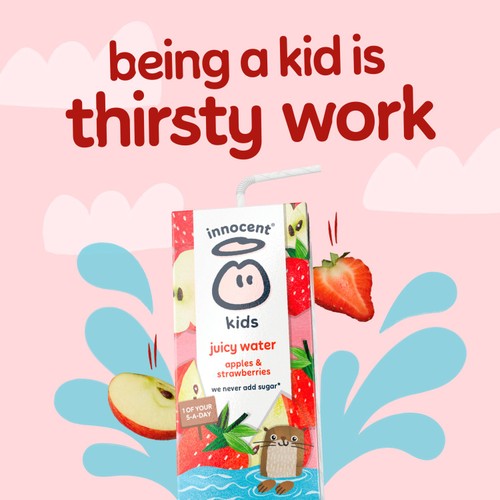 Innocent Kids Juicy Water Apples & Strawberries thumbnail 2
