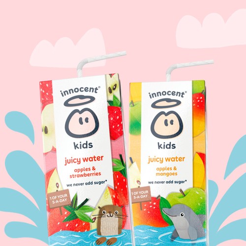 Innocent Kids Juicy Water Apples & Strawberries thumbnail 3