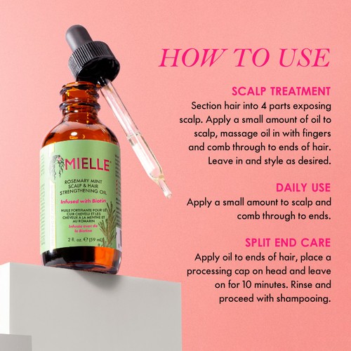 Mielle Rosemary Mint Scalp & Hair Strengthening Oil thumbnail 2
