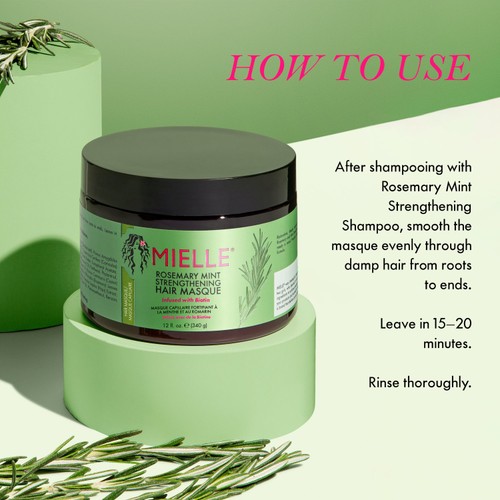 Mielle Rosemary Mint Strengthening Hair Masque thumbnail 5