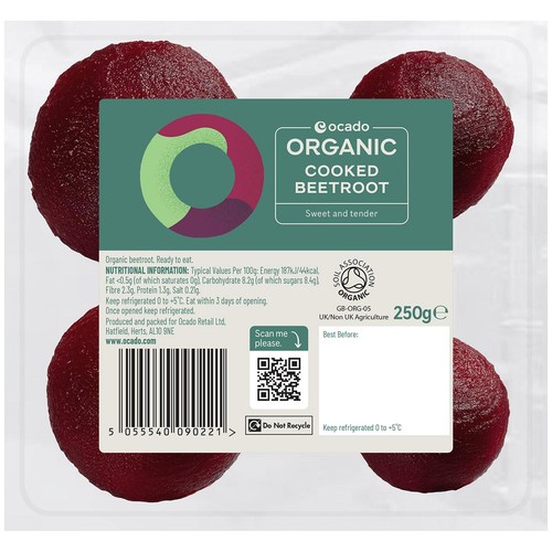 Ocado Organic Cooked Beetroot thumbnail 2