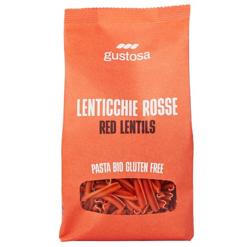 Gustosa Gluten Free Pasta 100% Organic Red Lentil Casarecce
