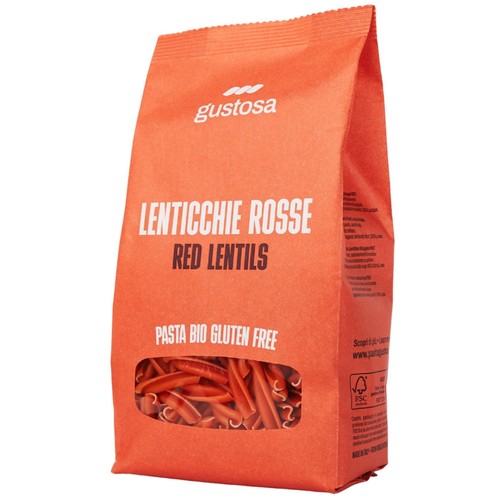 Gustosa Gluten Free Pasta 100% Organic Red Lentil Casarecce thumbnail 2