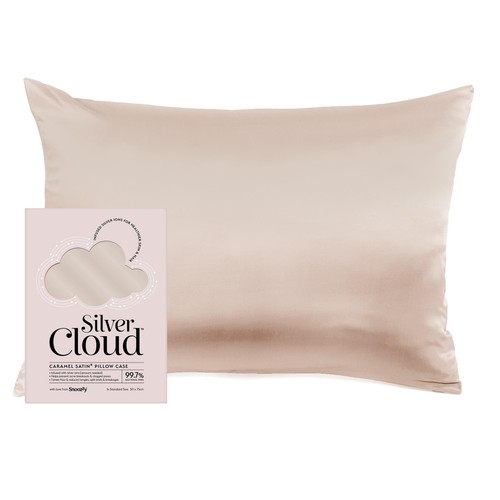 Silver Cloud Caramel Satin Pillowcase Infused with Silver Ions