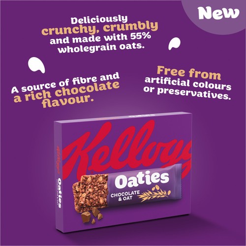 Kellogg's Oaties Chocolate & Oat Cereal Bar thumbnail 2