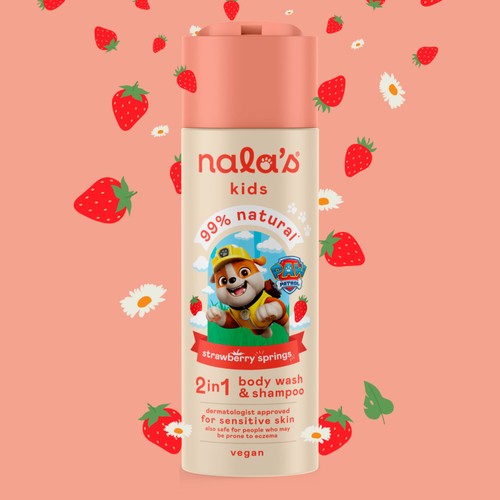 Nala's Kids 2in1 Wash & Shampoo Strawberry Springs thumbnail 2