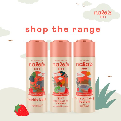 Nala's Kids 2in1 Wash & Shampoo Strawberry Springs thumbnail 4