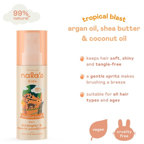 Nala's Kids Detangle Spray Tropical Blast thumbnail 6
