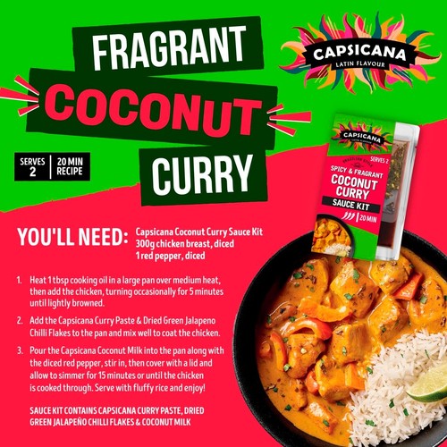 Capsicana Brazilian Chicken Curry Cooking Sauce Kit thumbnail 2