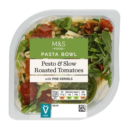 M&S Pesto & Slow Roasted Tomatoes Pasta Bowl thumbnail 2