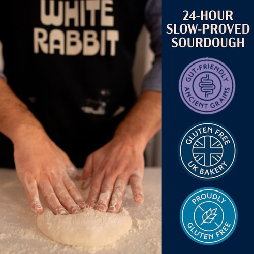White Rabbit Gluten Free Sourdough Proscuitto Ham & Mushroom Pizza thumbnail 3