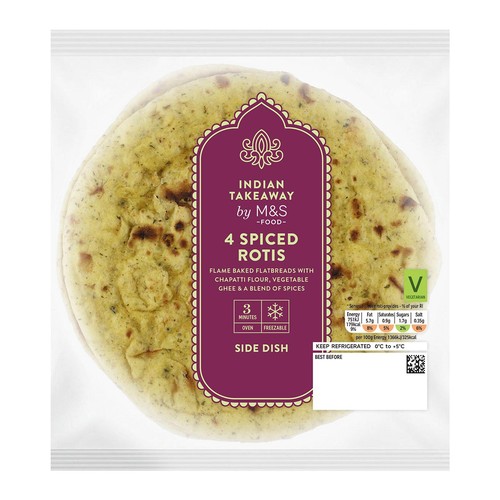 M&S 4 Spiced Rotis thumbnail 2
